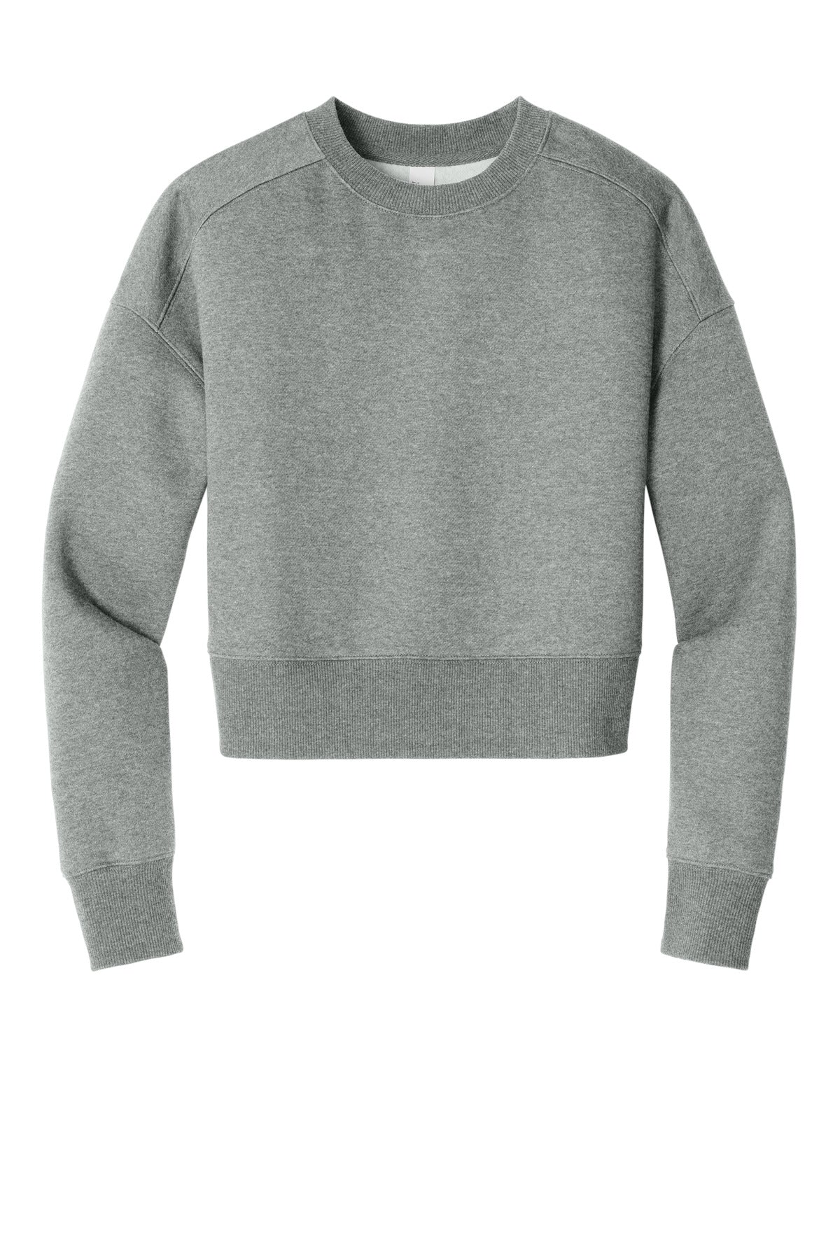 District Women's Perfect Weight Fleece Cropped Crew. DT1105 (Choose Your Design)