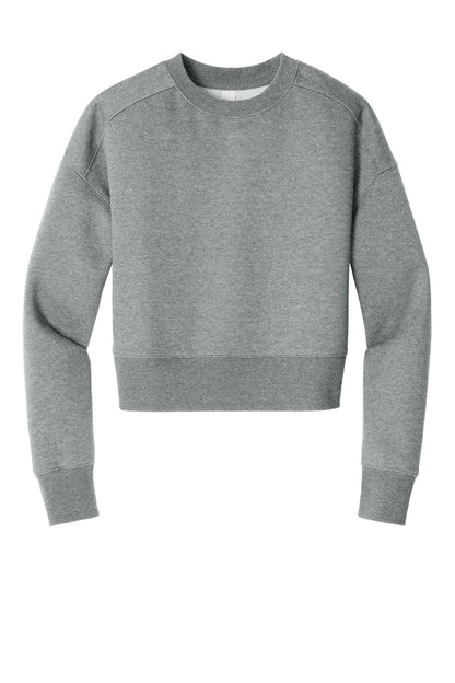 District Women's Perfect Weight Fleece Cropped Crew. DT1105 (Choose Your Design)