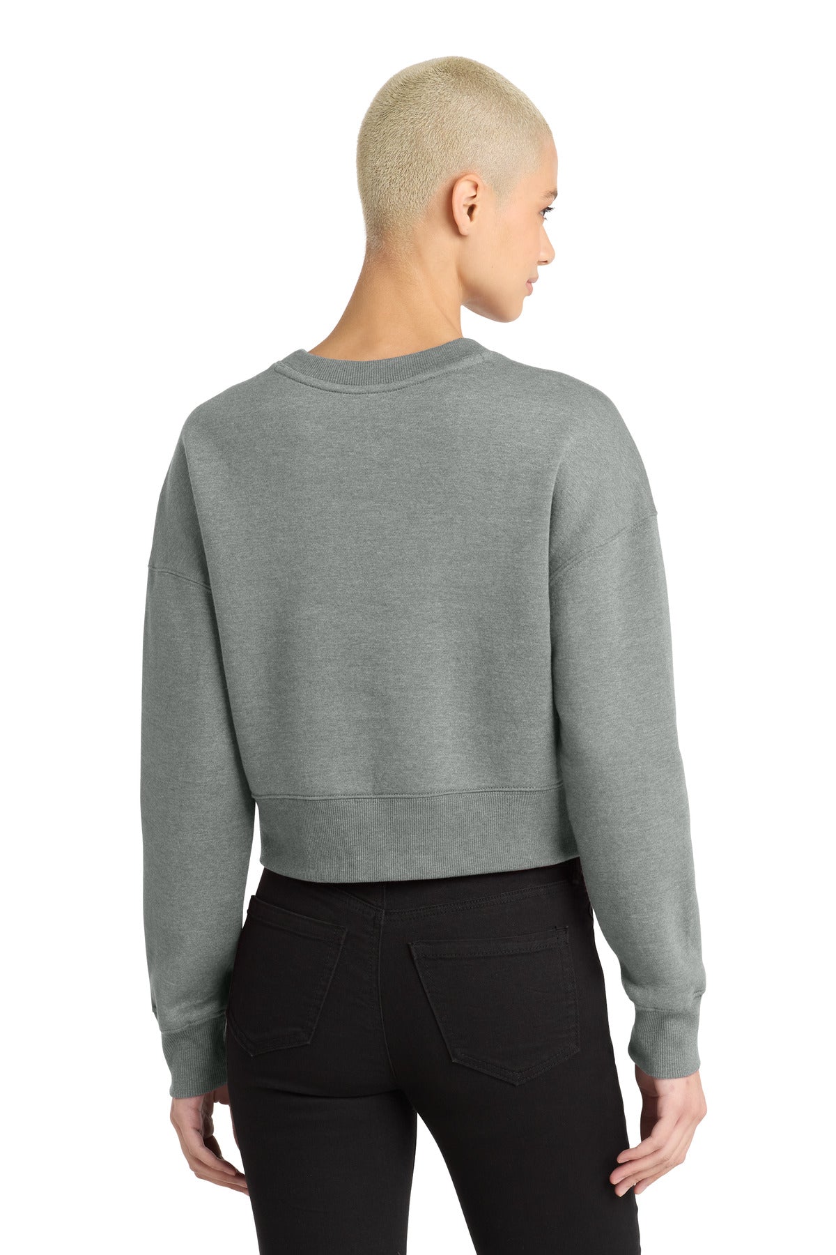 District Women's Perfect Weight Fleece Cropped Crew. DT1105 (Choose Your Design)