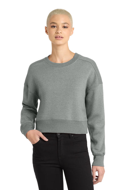 District Women's Perfect Weight Fleece Cropped Crew. DT1105 (Choose Your Design)