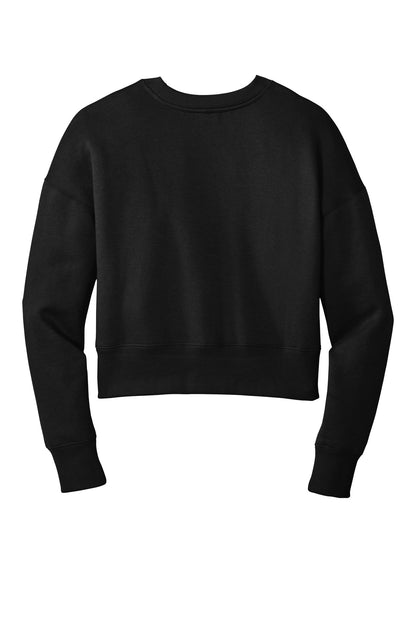 District Women's Perfect Weight Fleece Cropped Crew. DT1105 (Choose Your Design)