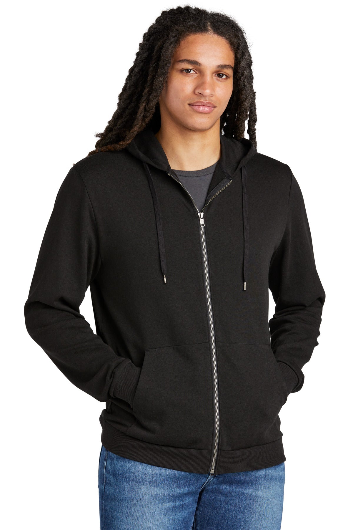 District Perfect Tri Fleece Full-Zip Hoodie. DT1302 (Choose Your Design)