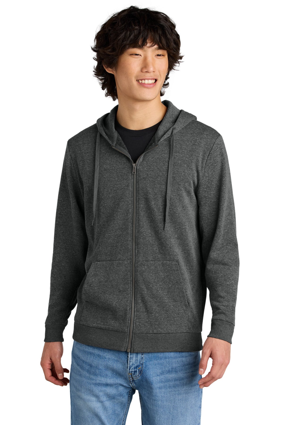 District Perfect Tri Fleece Full-Zip Hoodie. DT1302 (Choose Your Design)