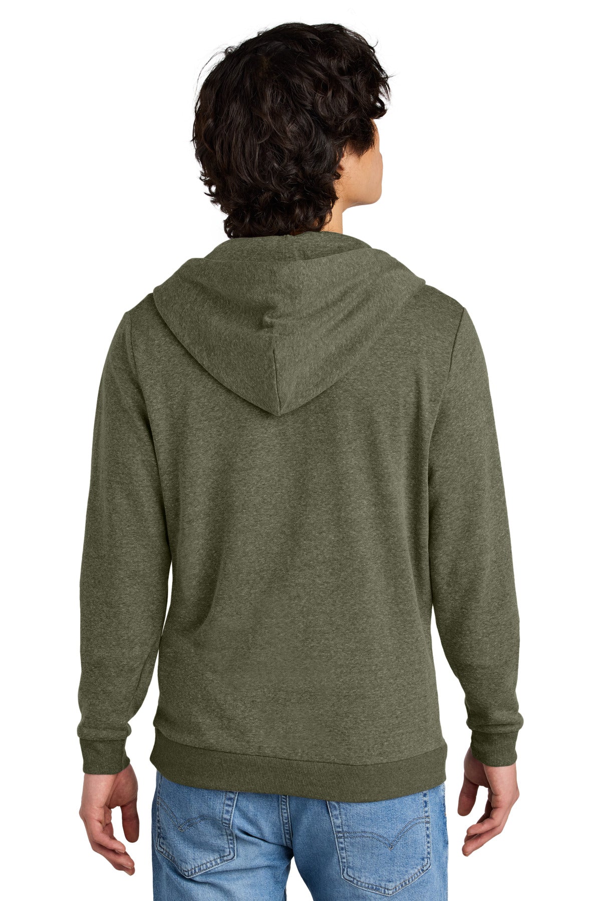 District Perfect Tri Fleece Full-Zip Hoodie. DT1302 (Choose Your Design)