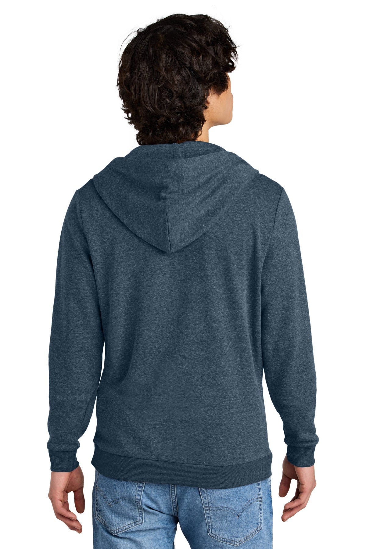 District Perfect Tri Fleece Full-Zip Hoodie. DT1302 (Choose Your Design)
