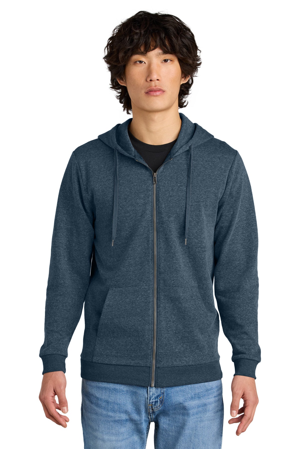 District Perfect Tri Fleece Full-Zip Hoodie. DT1302 (Choose Your Design)