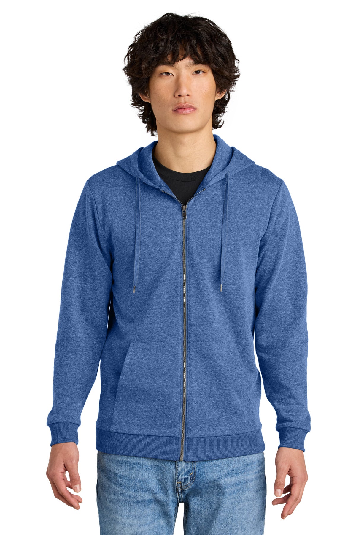 District Perfect Tri Fleece Full-Zip Hoodie. DT1302 (Choose Your Design)