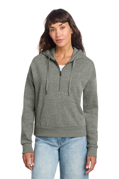 District Women's Perfect Tri Fleece 1/2-Zip Pullover. DT1311 (Choose Your Design)