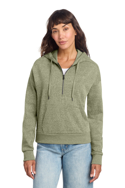 District Women's Perfect Tri Fleece 1/2-Zip Pullover. DT1311 (Choose Your Design)