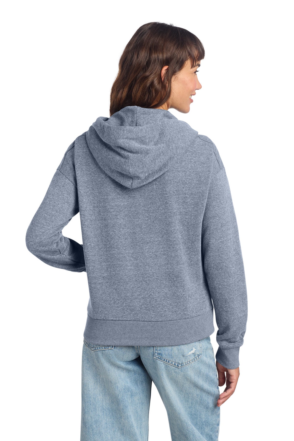 District Women's Perfect Tri Fleece 1/2-Zip Pullover. DT1311 (Choose Your Design)