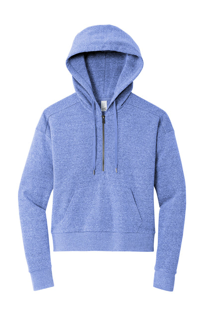 District Women's Perfect Tri Fleece 1/2-Zip Pullover. DT1311 (Choose Your Design)