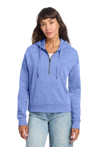 District Women's Perfect Tri Fleece 1/2-Zip Pullover. DT1311 (Choose Your Design)