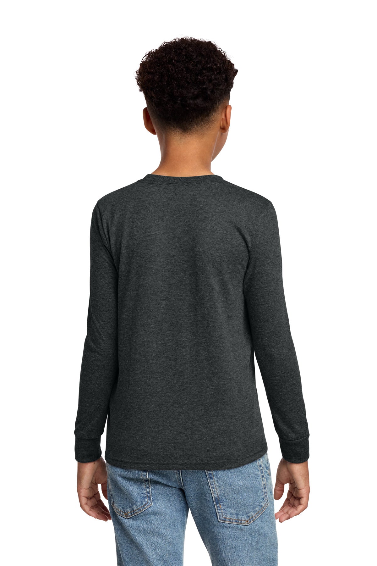 District Youth Perfect Tri Long Sleeve Tee. DT132Y (Choose Your Design)