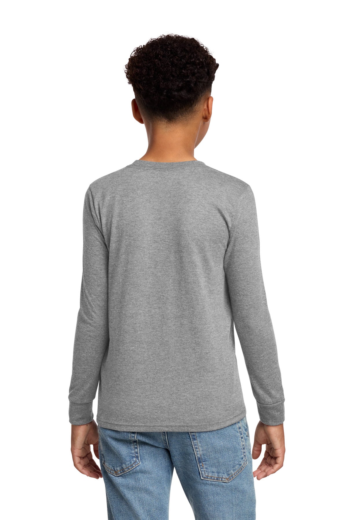 District Youth Perfect Tri Long Sleeve Tee. DT132Y (Choose Your Design)