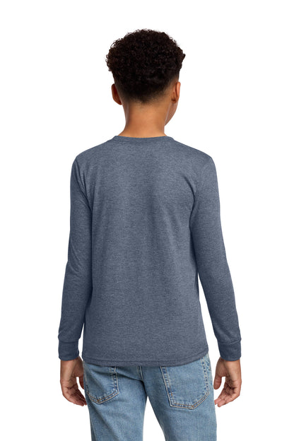 District Youth Perfect Tri Long Sleeve Tee. DT132Y (Choose Your Design)
