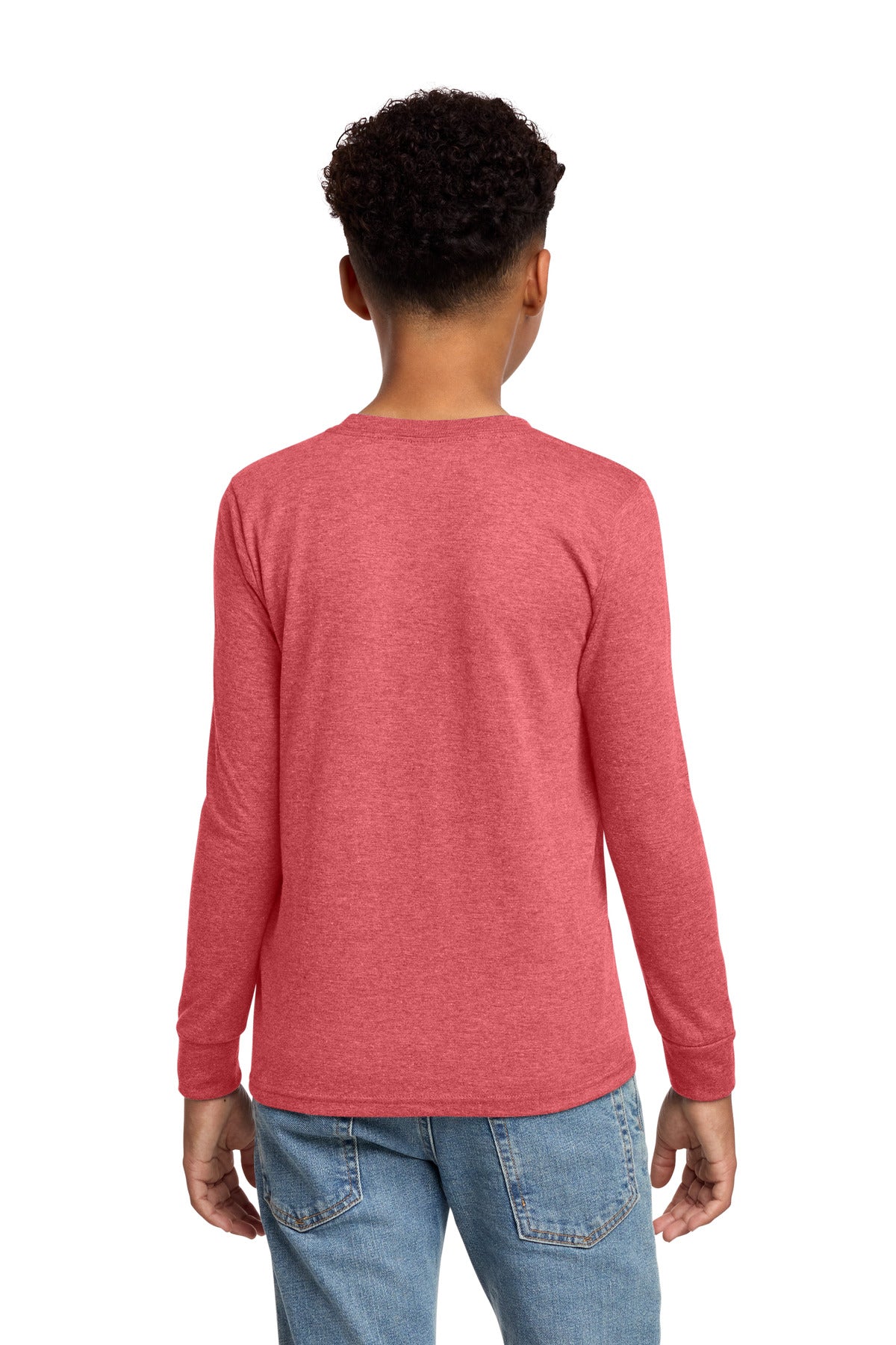 District Youth Perfect Tri Long Sleeve Tee. DT132Y (Choose Your Design)
