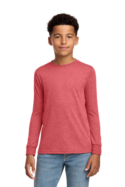 District Youth Perfect Tri Long Sleeve Tee. DT132Y (Choose Your Design)