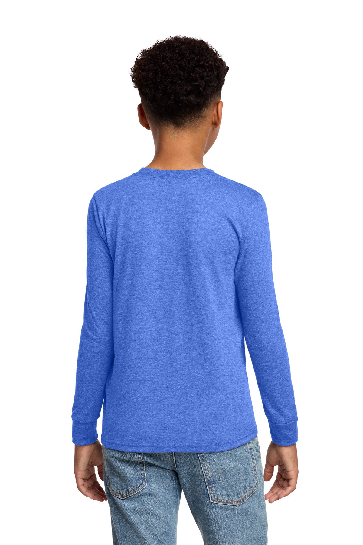 District Youth Perfect Tri Long Sleeve Tee. DT132Y (Choose Your Design)