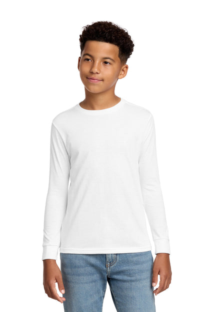 District Youth Perfect Tri Long Sleeve Tee. DT132Y (Choose Your Design)