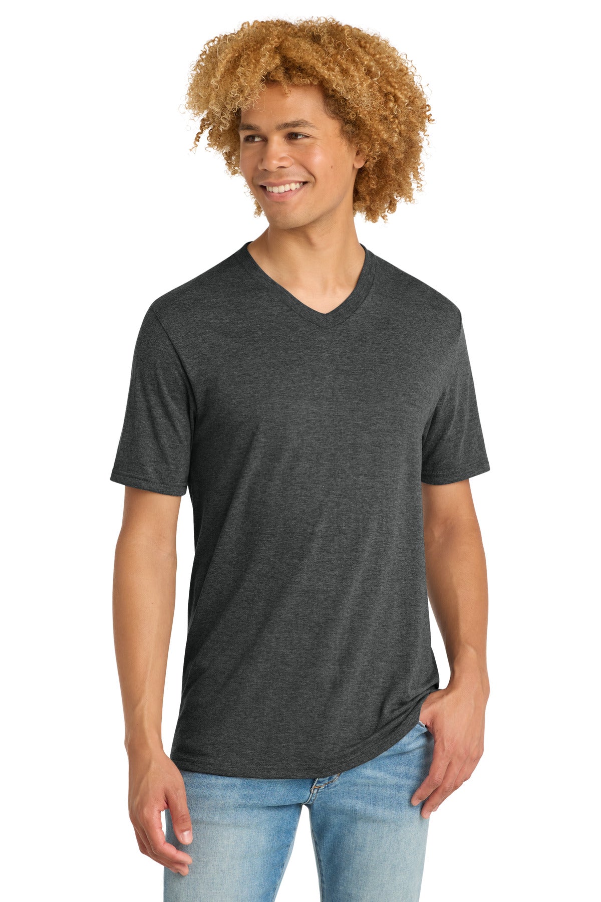 District Perfect Tri V-Neck Tee. DT1350 (Choose Your Design)