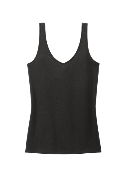 District Women's Perfect Blend CVC V-Neck Tank. DT154 (Choose Your Design)