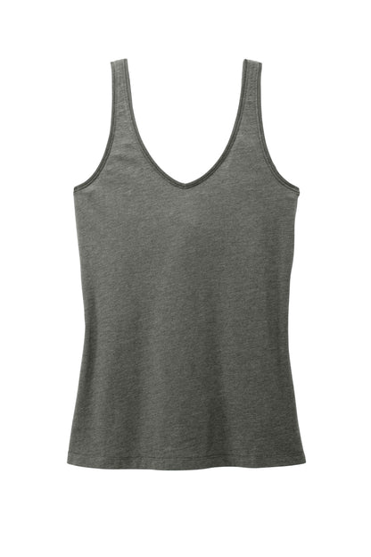 District Women's Perfect Blend CVC V-Neck Tank. DT154 (Choose Your Design)