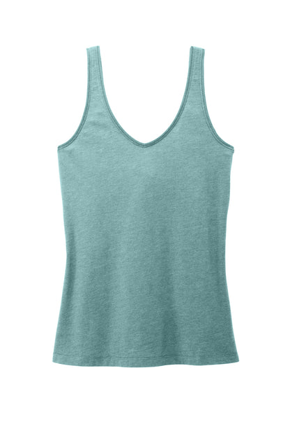 District Women's Perfect Blend CVC V-Neck Tank. DT154 (Choose Your Design)