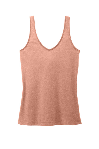 District Women's Perfect Blend CVC V-Neck Tank. DT154 (Choose Your Design)