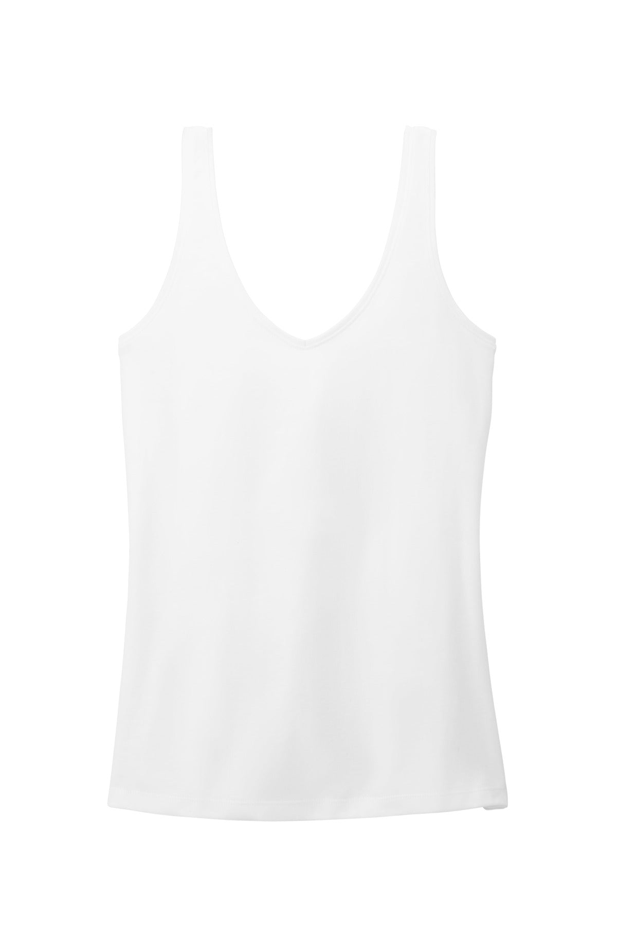 District Women's Perfect Blend CVC V-Neck Tank. DT154 (Choose Your Design)