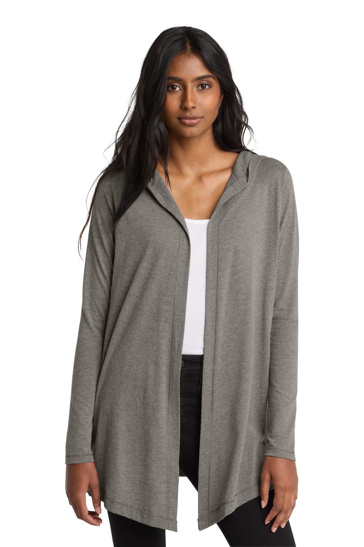 District Women's Perfect Tri Hooded Cardigan. DT156 (Choose Your Design)