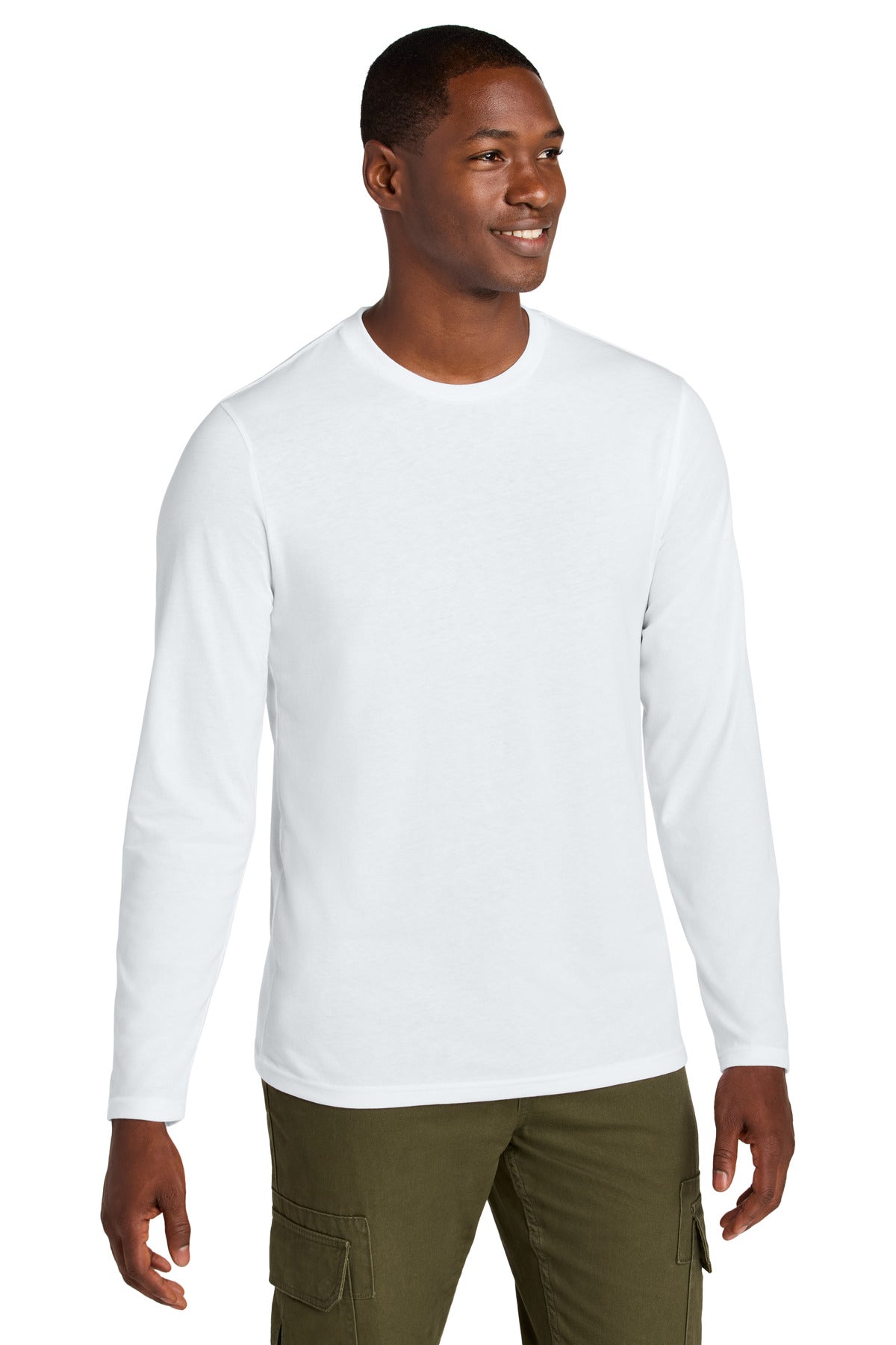 District Perfect Weight CVC Long Sleeve Tee. DT185 (Choose Your Design)