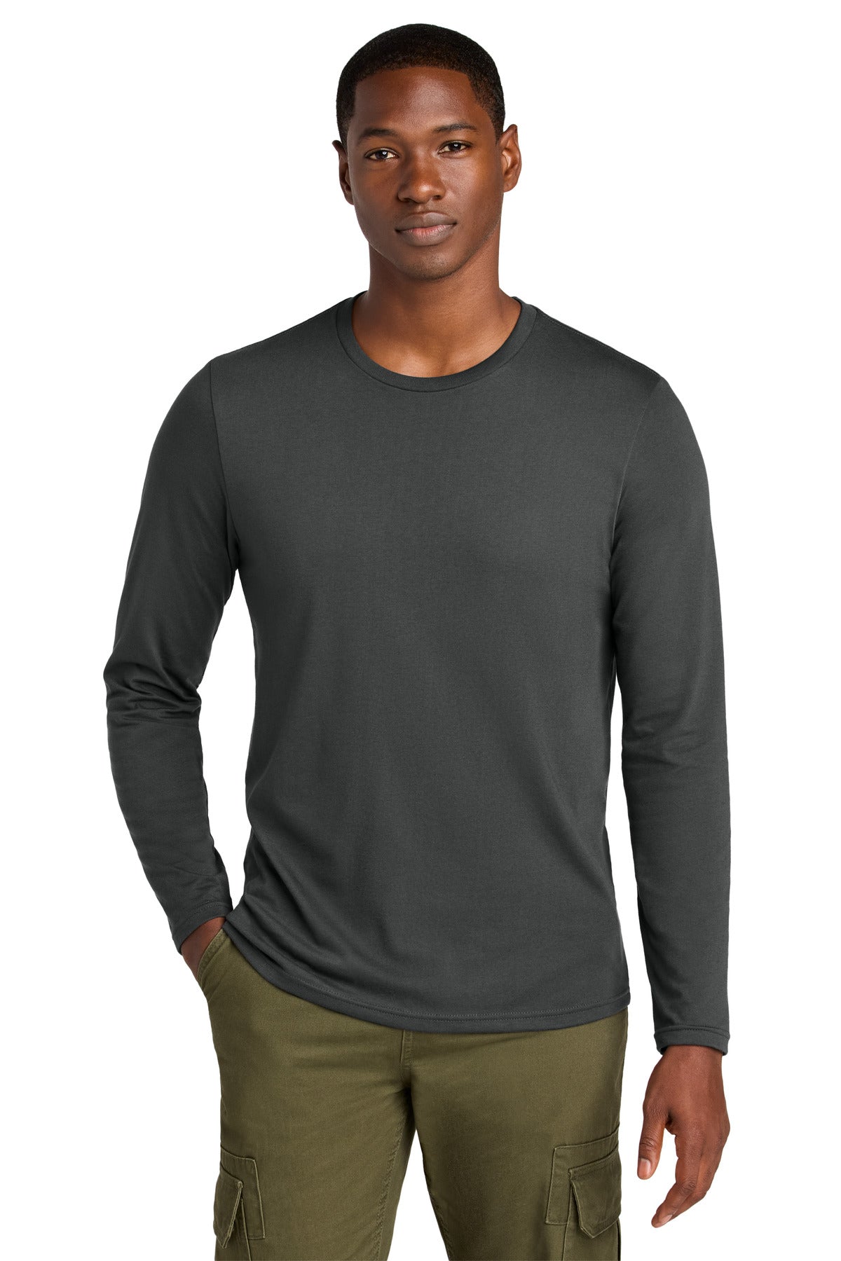 District Perfect Weight CVC Long Sleeve Tee. DT185 (Choose Your Design)