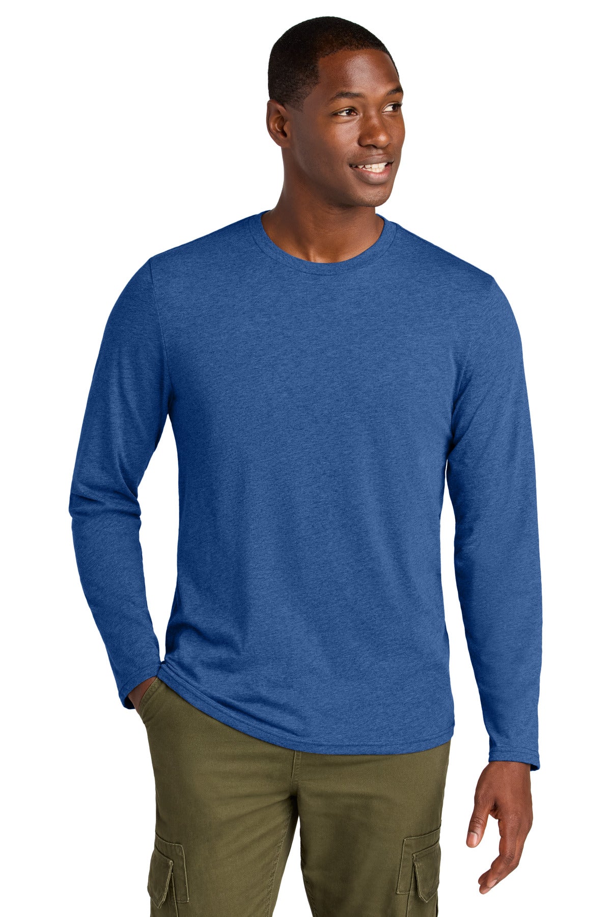District Perfect Weight CVC Long Sleeve Tee. DT185 (Choose Your Design)