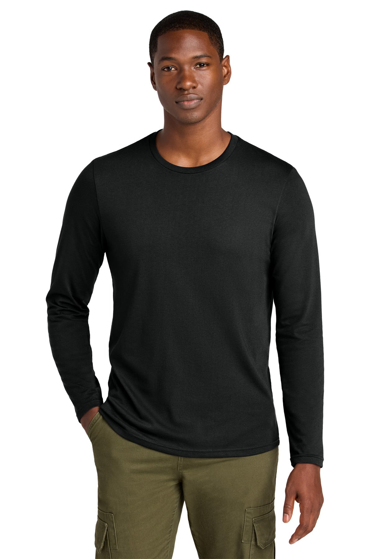 District Perfect Weight CVC Long Sleeve Tee. DT185 (Choose Your Design)
