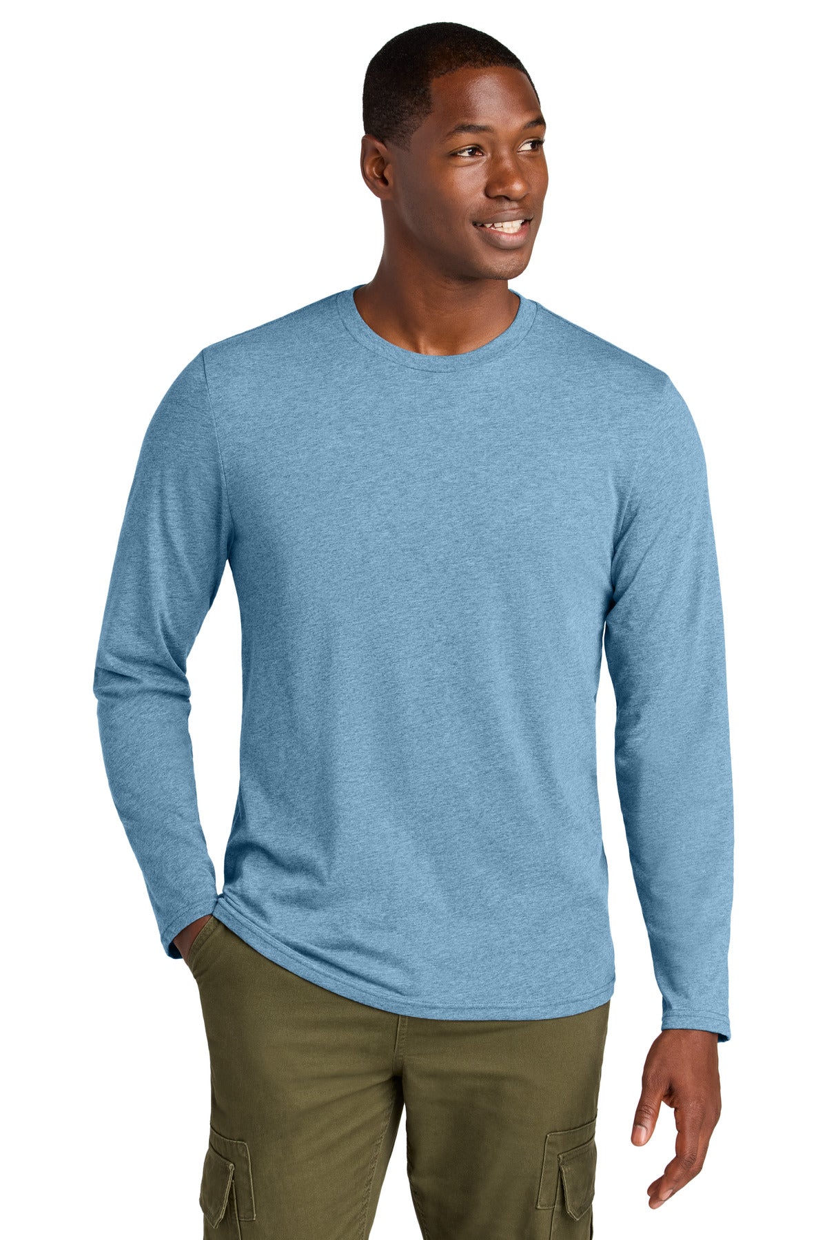 District Perfect Weight CVC Long Sleeve Tee. DT185 (Choose Your Design)
