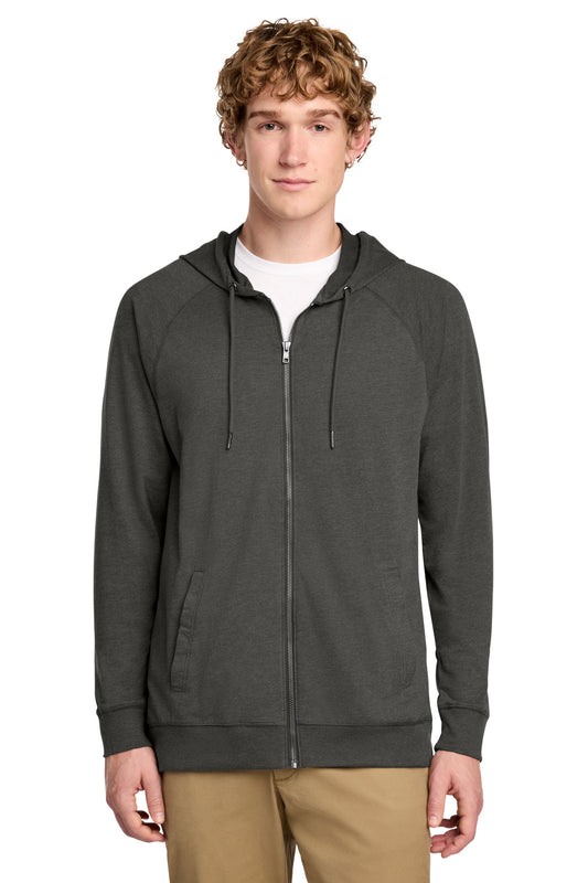 District Featherweight French Terry Full-Zip Hoodie. DT573 (Choose Your Design)