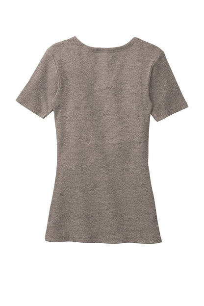 District Women's V.I.T.Rib Scoop Neck Tee. DT6020 (Choose Your Design)