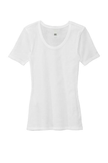 District Women's V.I.T.Rib Scoop Neck Tee. DT6020 (Choose Your Design)