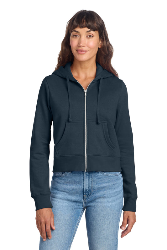 District Women's V.I.T. Fleece Full-Zip Hoodie. DT6103 (Choose Your Design)