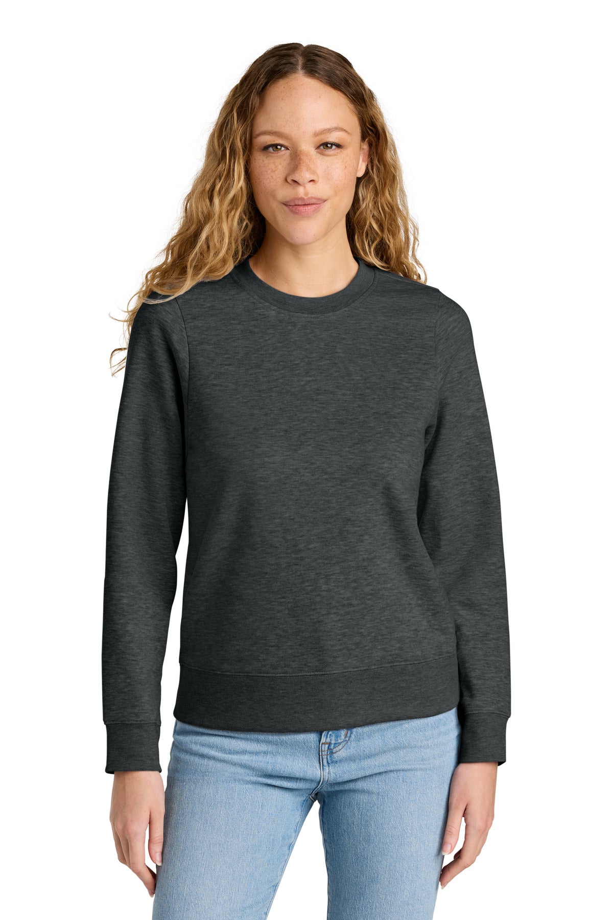 District Women's V.I.T. Fleece Crew. DT6105 (Choose Your Design)