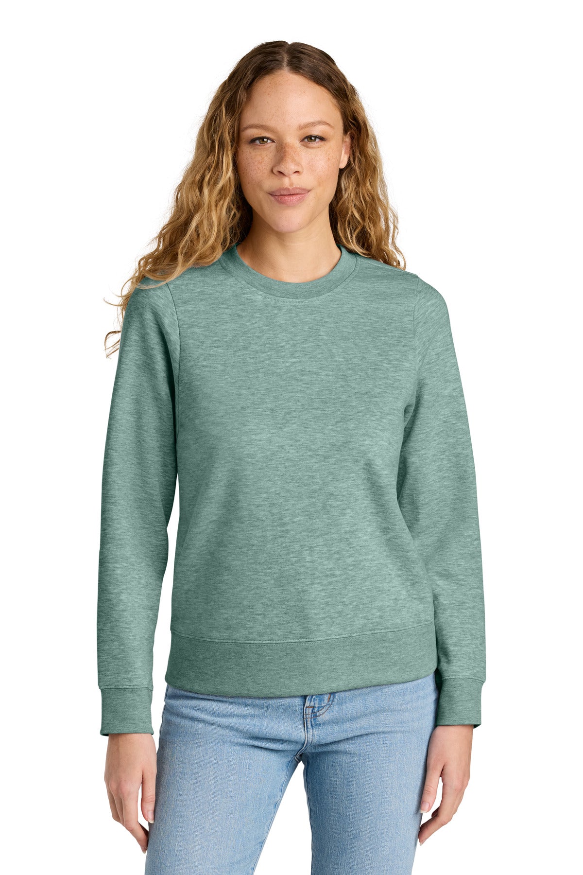 District Women's V.I.T. Fleece Crew. DT6105 (Choose Your Design)