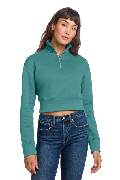 District Women's V.I.T. Fleece 1/2-Zip. DT6111 (Choose Your Design)