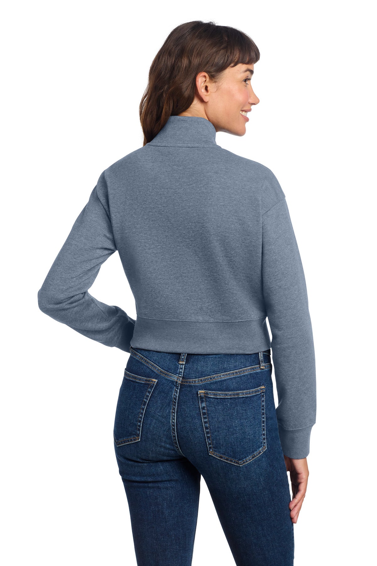 District Women's V.I.T. Fleece 1/2-Zip. DT6111 (Choose Your Design)