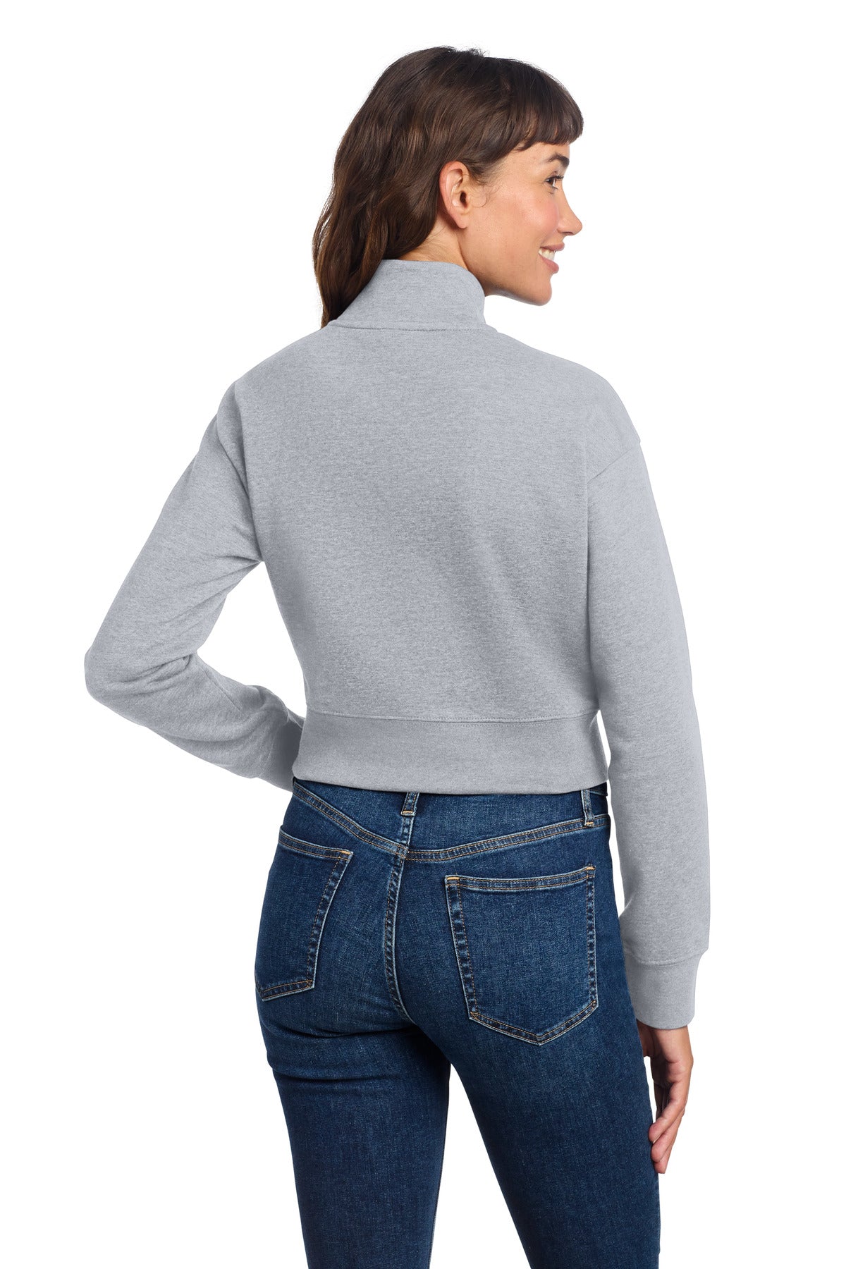 District Women's V.I.T. Fleece 1/2-Zip. DT6111 (Choose Your Design)