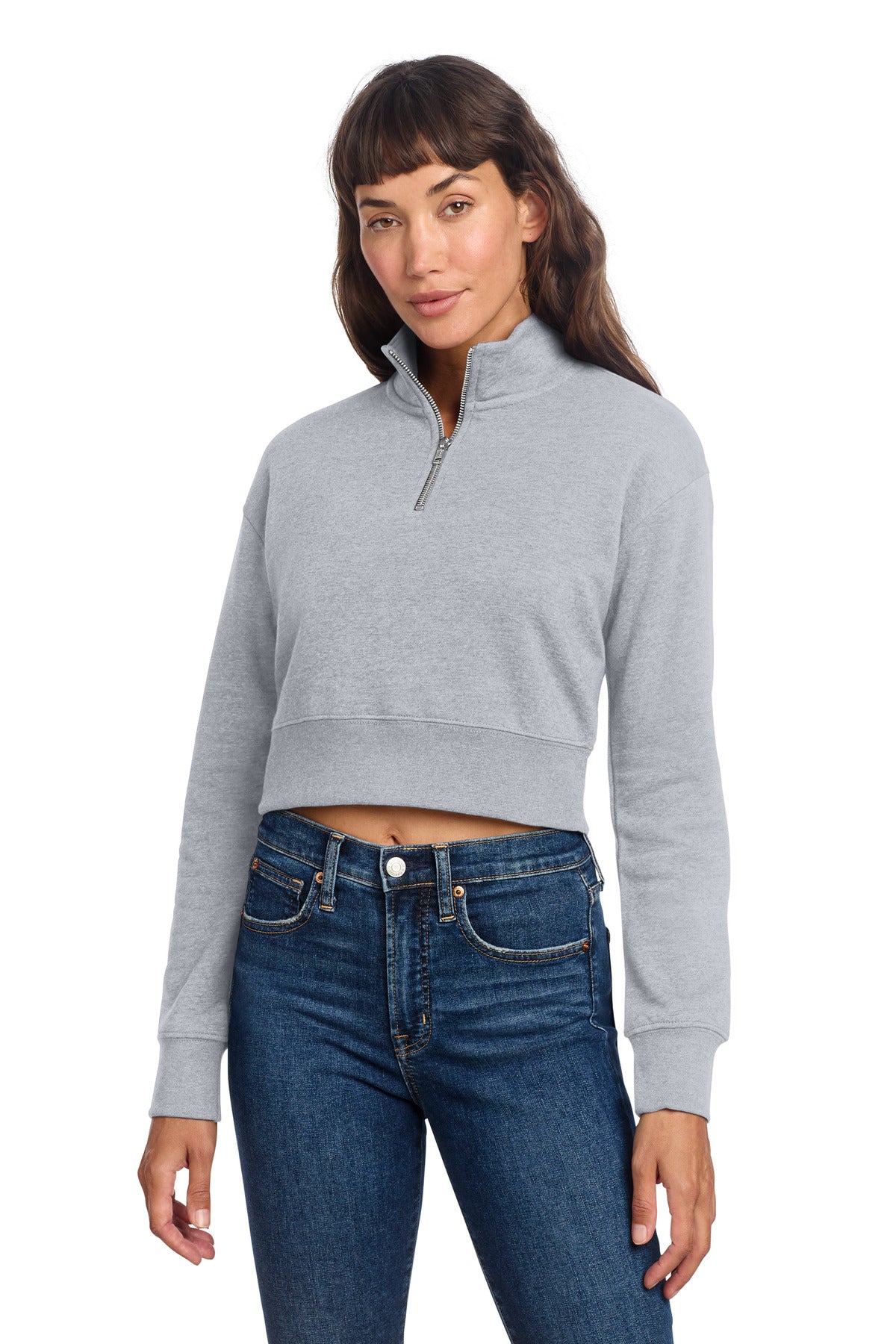 District Women's V.I.T. Fleece 1/2-Zip. DT6111 (Choose Your Design)