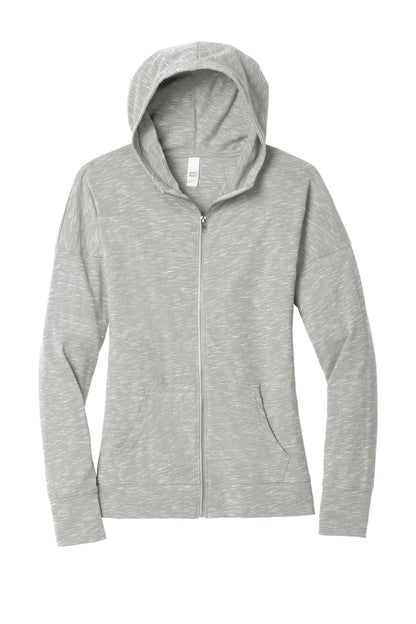 District Women's Medal Full-Zip Hoodie. DT665 (Choose Your Design)