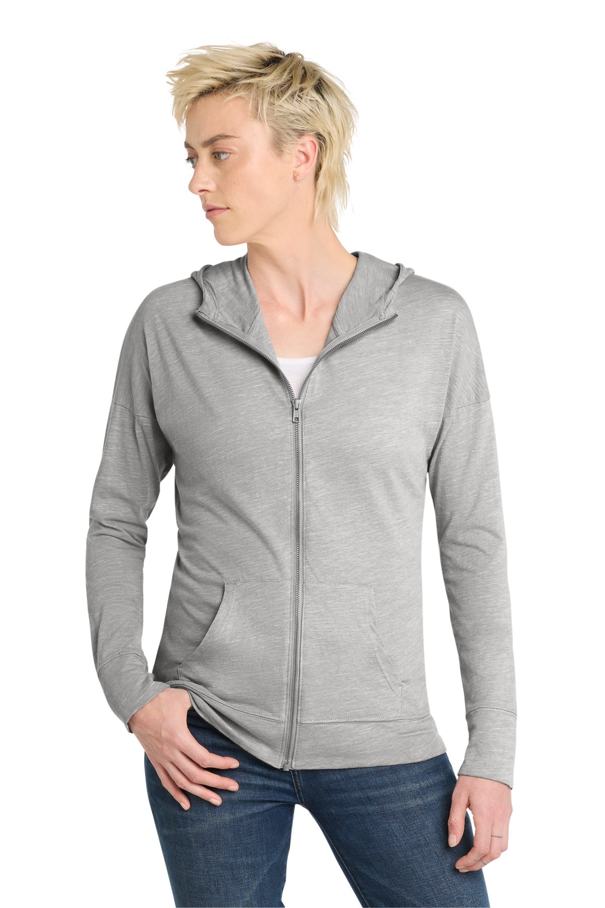 District Women's Medal Full-Zip Hoodie. DT665 (Choose Your Design)