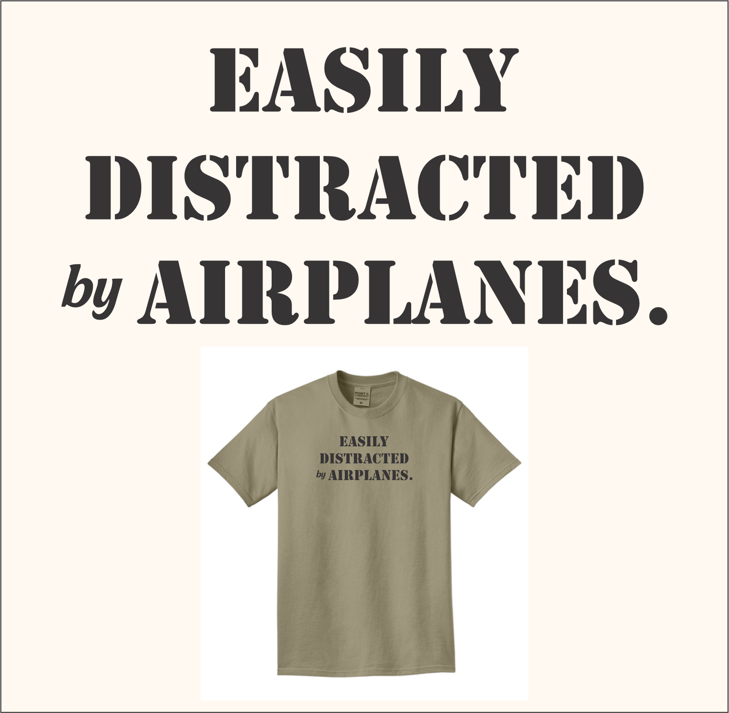 Easily Distracted by Airplanes [Customize Colors]