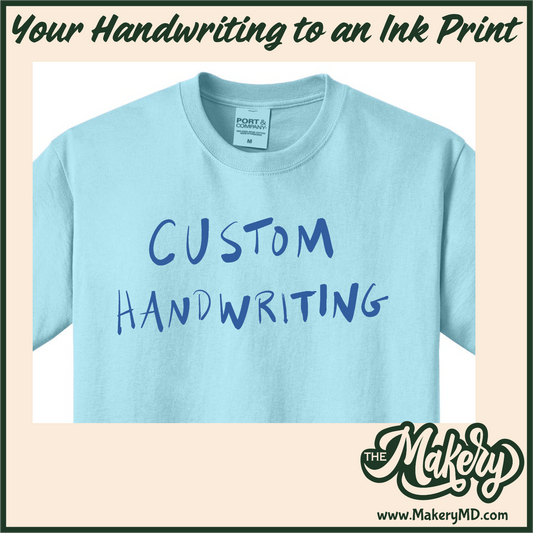CUSTOM Handwriting Ink Print