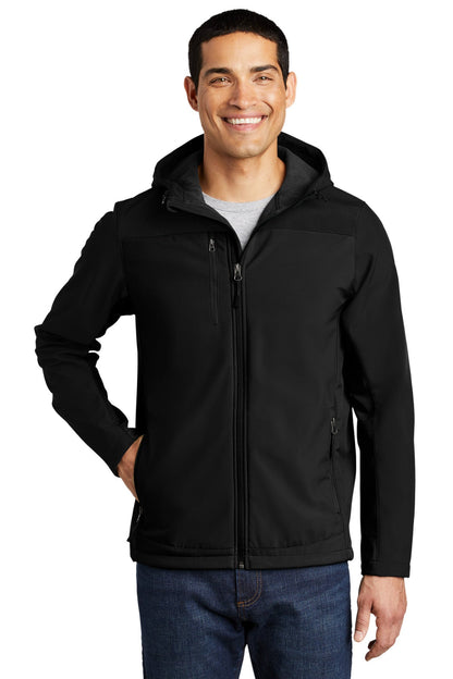 Port Authority Hooded Core Soft Shell Jacket. J335 (Choose Your Design)